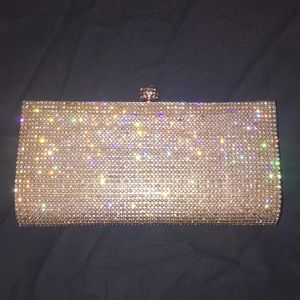 Rose Gold Crystal Clutch